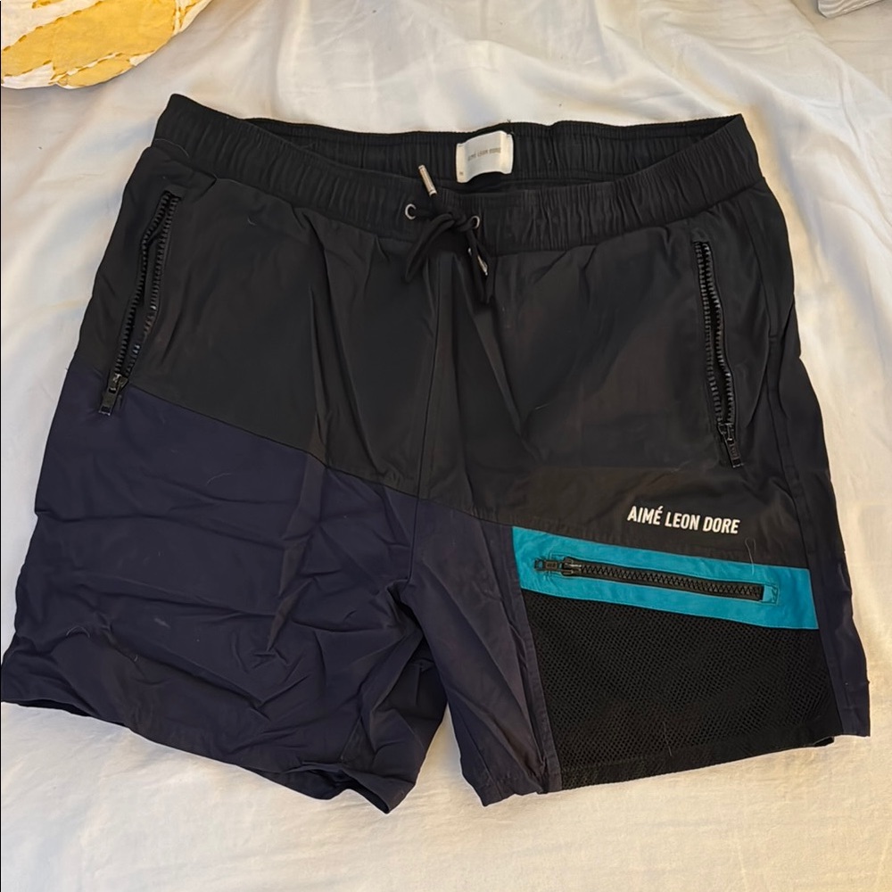 Aime Leon Dore Black and purple Shorts